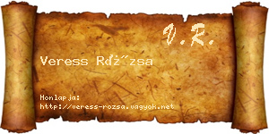 Veress Rózsa névjegykártya