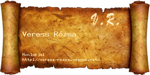 Veress Rózsa névjegykártya